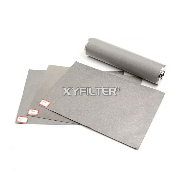 Stainless steel metal fiber felt pleated filter element